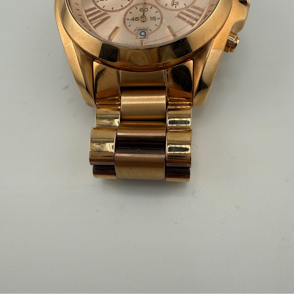 Michael Kors Bradshaw Gold Toned Wrist Watch - Picture 2 of 6